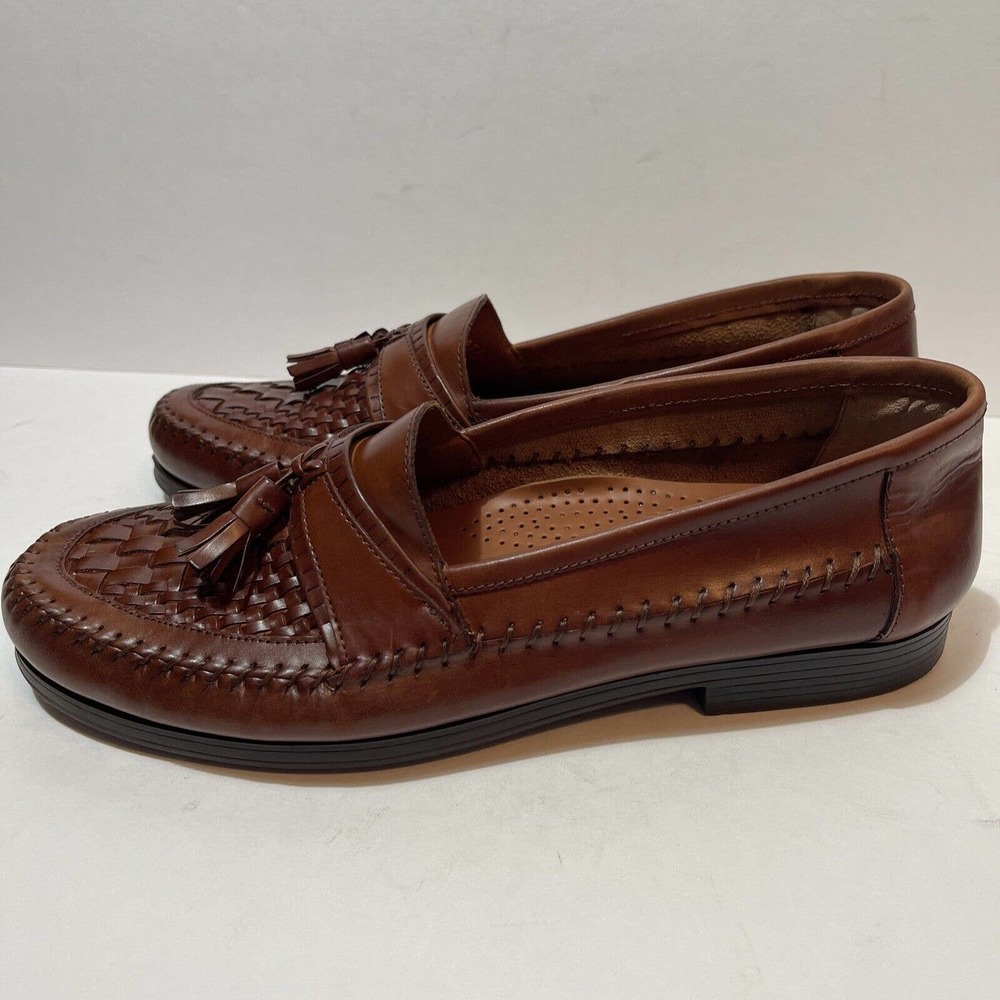 GEORGIO BRUTINI Newark Brown Men’s 10M Woven Tassel Loafer Made In Brazil - Picture 3 of 7
